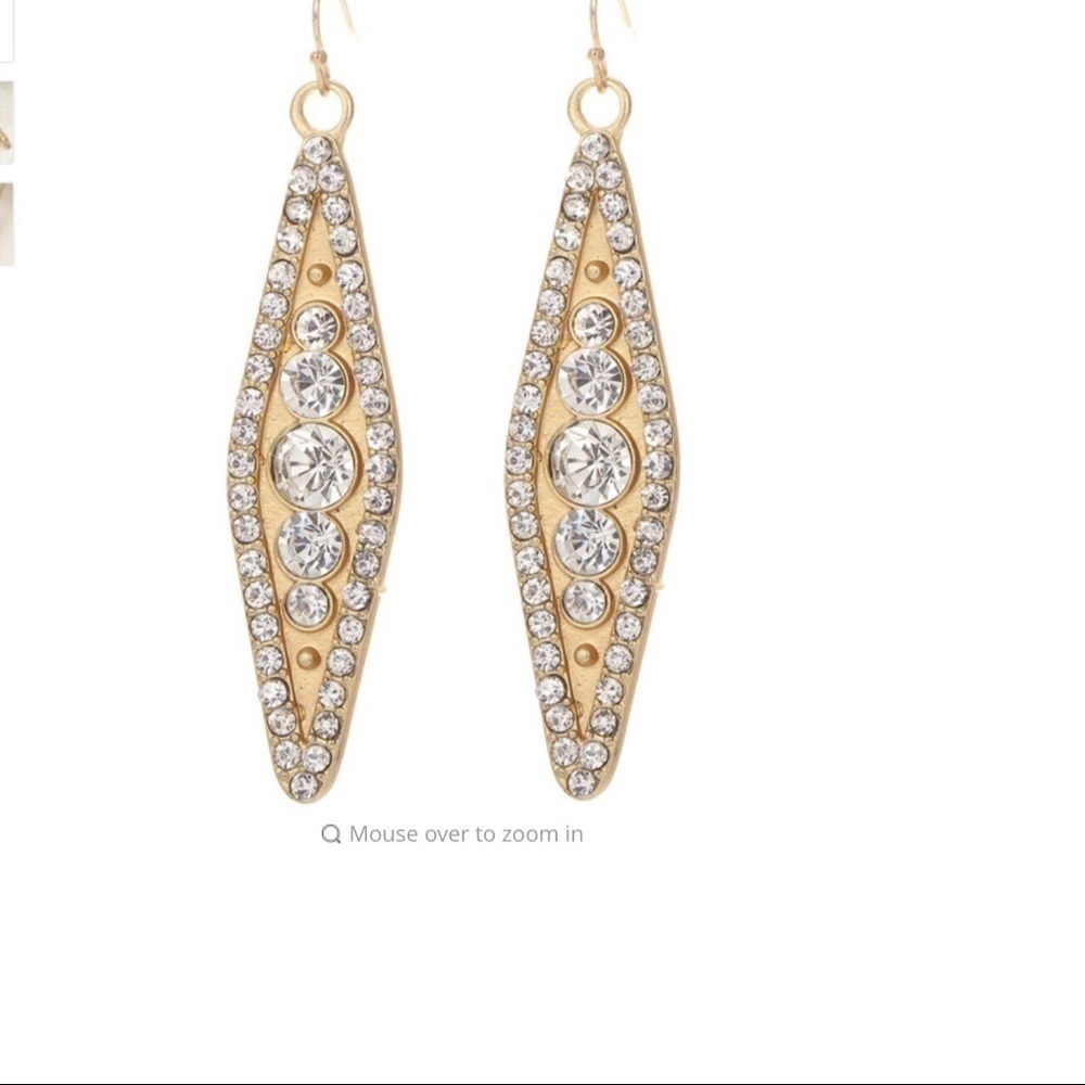 GOLD GEOMETRIC STATEMENT EARRINGS #100